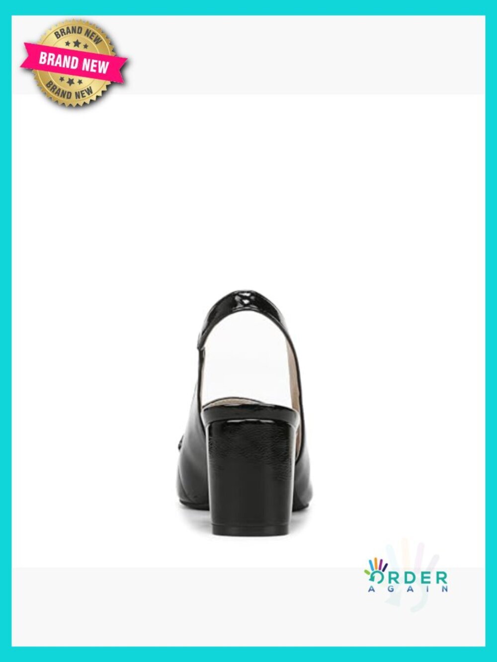 Slingback Pump with Cushioned Insole Pointed Toe Block Heel Office - Picture 3 of 7